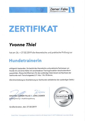 Zertifizierte Hundetrainerin nach Ziemer&Falke, Niedersachsen